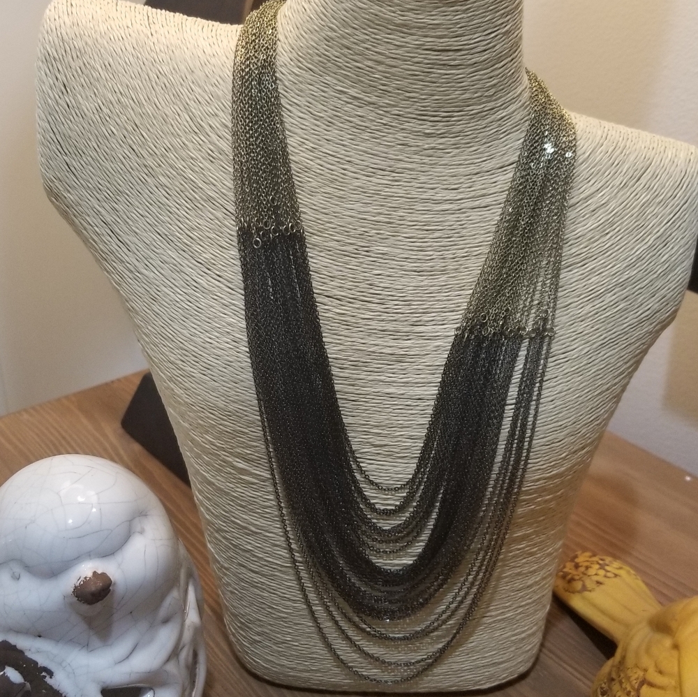 Multi layered two toned necklace